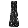 thumbnail image 4 of Celestial Space Print Dress Black White Night Club Maxi Dress Street Style Bohemia Long Dresses Female Design Oversized Clothing, 4 of 7