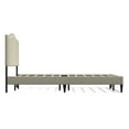 thumbnail image 4 of Kameli Upholstered Platform Bed Frame / Nailhead Trim Camelback / Mattress Foundation / No Box Spring Needed / Easy Assembly, Beige, California King, 4 of 6