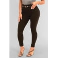 thumbnail image 6 of 7/8 High Waist Sculpting Treggings With Faux Leather Belt - Black, 6 of 9