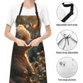 thumbnail image 6 of Pofeuu Sunshine Butterfly Flower Bear Print Waterproof Apron with Pockets Adjustable Cooking Aprons Kitchen Bib for Baking Household Cleaning, 6 of 8