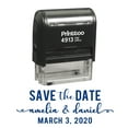 thumbnail image 1 of Printtoo Personalized Blue Self Inking Wedding Stamp Custom Save The Date Rubber Stamper-58 x 22 mm, 1 of 6