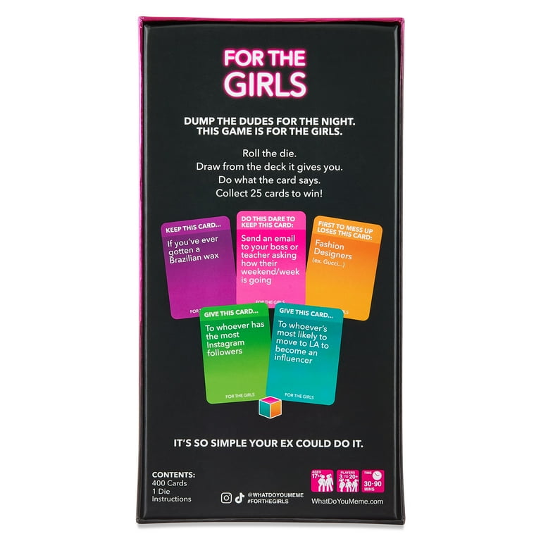 For The Girls Expansion Pack Party Game, Designed to be added to