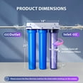 thumbnail image 4 of iSpring Heavy Metals Whole House Water Filter System, Reduces Lead, Chloramine, PFAS, Chlorine, Sediments, 3-Stage Whole House Water Filtration System, 3/4" Inlet/Outlet, Model: WCB32C-KS, 4 of 6