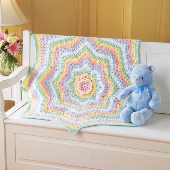Mary Maxim Rainbow Blossom Baby Blanket - Walmart.com