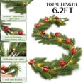 Ceenna 6.2FT Pre Lit Christmas Cedar Garland with Lights Artificial