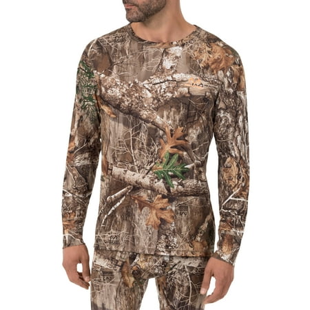 Men's Camo Fitted Baselayer Thermal Underwear Long Sleeve (Best Long Johns For Hunting)