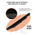 thumbnail image 2 of JC03 JC04 Laptop Battery Compatible with HP Pavilion 15-BS015dx POWE BTRY12147, 2 of 5
