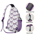 thumbnail image 3 of Nature Dragonfly Sling Backpack, Insect Lovers Print Crossbody Bag, Artistic Pattern Design for Travel and Daily Use, 3 of 5