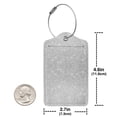 thumbnail image 4 of Disketp 2 Pcs Luggage Tag For Suitcase,Silver Glitter Leather Baggage Tag With Stainless Steel Loop Privacy Cover For Women Men Girls, 4 of 5