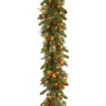 thumbnail image 3 of Guirnalda navideña de 30 luces LED, piñas verdes, bayas artificiales, decoración de pino, flexible, 180 cm/6 pies, 3 of 5