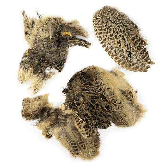 Zucker Feather Products Ringneck Pheasant Hen Skin Pieces - Natural