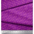 thumbnail image 3 of Soimoi Purple Silk Fabric Poker Card Symbol Print Fabric by the Yard 42 Inch Wide, 3 of 3