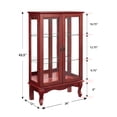 thumbnail image 4 of Miniyam Curio Display Cabinet with Light, Tempered Glass Doors, Adjustable Shelves, Cheery, 4 of 11