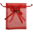 thumbnail image 4 of 30pcs Sheer Organza Favor Bags for Wedding Gift Bags Samples Display Drawstring Rose Pouches， Red， 20*30cm, 4 of 6