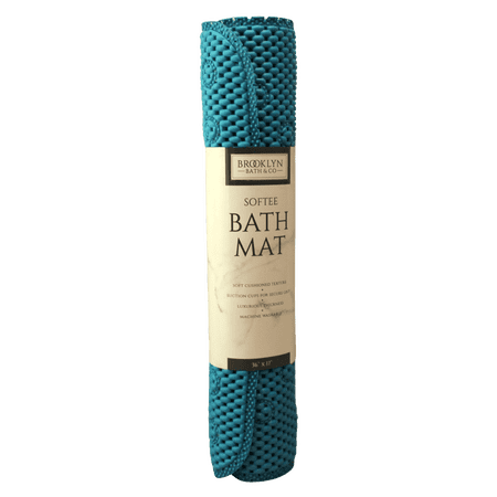 Dependable Industries Bathtub Mat Non-Slip Soft Foam with Suction Cups and Drain Holes, 1 Pack, 36" x 17" Large
