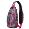 thumbnail image 1 of Abstract Mandala Sling Backpack with Sacred Symbolic Design, Lightweight Durable Crossbody Daypack, Adjustable Strap, Multiple Compartments for Meditation and Outdoor Activities, 1 of 6