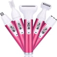 thumbnail image 1 of LOVEVER Electric Shaver for Women 5 in 1 Portable Multifunction Bikini Trimmer Set Wet & Dry Painless Razor for Women Rechargeable Low Razors for Legs Eyebrow Nose Face Bikini Area Pubic, 1 of 7