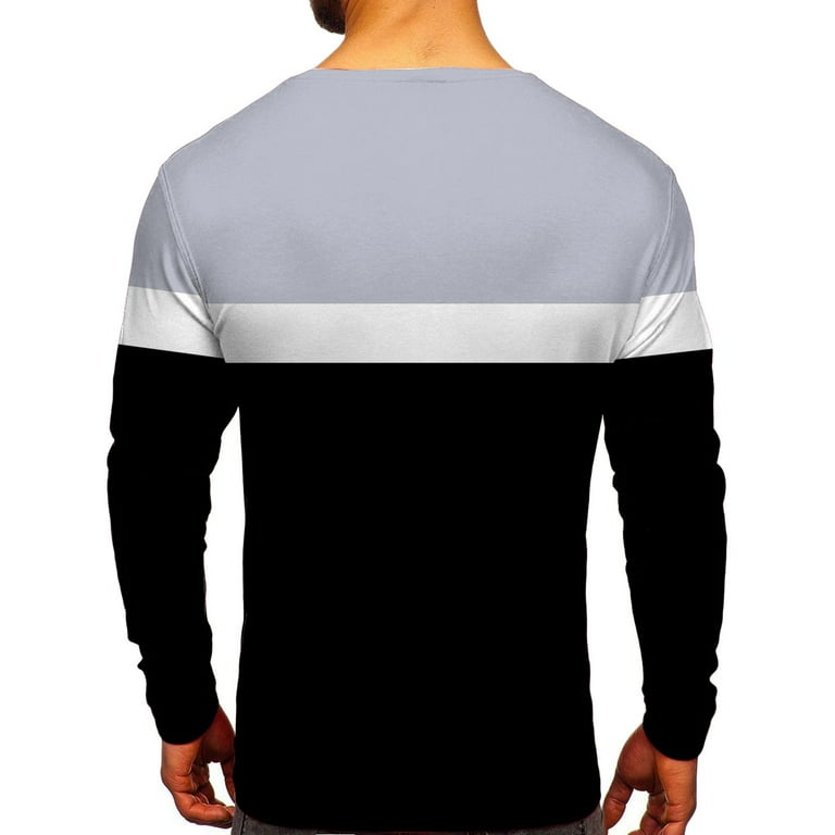 Round Neck Long Sleeve Stitching T-Shirt Round Neck Long Sleeve Stitching T-Shirt