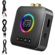 Bluetooth 5.4 HiFi Receivers, 2-in-1 Bluetooth 5.4 Transmitter & Receiver, for music Streaming Sound System, Wireless Audio Adapter with 3.5mm RCA, for Home Stereo System/Speakers/Car/TV/Tablet