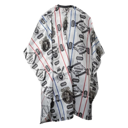 Unique Bargains 1 Pc Fashion Hair Cut Barber Cape 65.35"x57.09" Black White