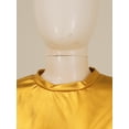 thumbnail image 5 of Venjoe Girls Shiny Metallic Dance Tops Sparkly Hip Hop Shirts Jazz Modern Dance T Shirt Stage Gold 110, 5 of 7