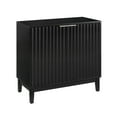 thumbnail image 3 of NEW Mid-Century Modern 2 Door Storage Cabinet, Fluted Front Accent Chest with Brass Handles, for Entryway, Dining Room & Media Storage (Black), 3 of 6