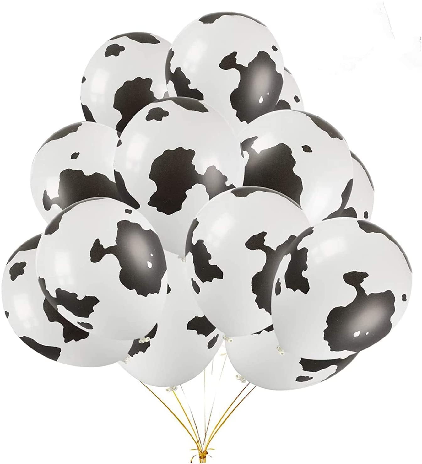 40 Pieces Funny Cow Balloons Farm Animal Latex Balloons Black and White Ballo... 