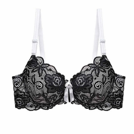 WMTBSRSW Women Lace Push Up Bra Fashion Mesh Full-Coverage Underwire Bra Seamless Everyday Comfort Bralette Wireless Bras with Support and Lift