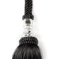 thumbnail image 5 of BEL AVENIR 4Pack Tassel Curtain Tieback Crystal Bead Charcoal Hanging Ball Rope Decoration, 5 of 5