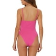 thumbnail image 3 of INSPIRE CHIC Straps Bodysuit for Women's Slim Fit Chain V-Neck Casual Cami Tops XS Hot Pink, 3 of 5