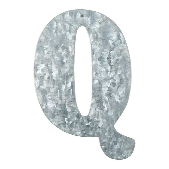 On the Surface™ Art Mural Décoratif en Fer-Blanc Lettre, « Q »