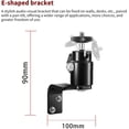 thumbnail image 4 of 2 PC Metal Security Camera Wall Mount, 1/4" Screw & 5/8" Stud, 360° Adjustable Indoor Outdoor Wall/Ceiling Bracket for Arlo Pro 3/4, Ultra 2, Wyze, Eufy, Reolink & Studio Lights, Black, E-Shape, 4 of 6