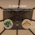 thumbnail image 5 of Sunjoy 9 ft. x 9 ft. Beige and Brown Steel Soft Top Gazebos Mosquito Nettings and Privacy Screens, Double Roof Outdoor Screened Gazebos Shelter, Gazebo Canopies for Backyard, 5 of 10