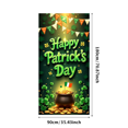 thumbnail image 3 of LUUFILx St Patricks Day Banner Happy Decoration Backdrop Party Supplies Clover Background Lucky Props Event Celebration Festive Decor Green Shamrock, 3 of 9