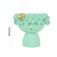 thumbnail image 3 of Resina retrato jarrón estatua clave almacenamiento cabeza humana escultura ornamento (verde) Ndcxsfigh Libre de BPA, 3 of 6
