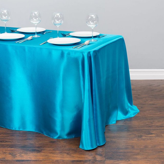 Mantel Rectangular de satén, Mantel de poliéster lavable, resistente a las manchas, para boda, Buffet y fiesta qym unisex