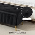 thumbnail image 4 of HOMCOM Storage Ottoman Bench with Steel Legs, 43 Inch Large Storage Chest, 4 of 10