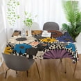 thumbnail image 3 of Yayeee Tablecloths 60" x 90" Rectangle Wrinkle Resistant Party Table Cover, Beige Flowers, 3 of 8