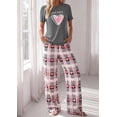 thumbnail image 4 of PRETTYGARDEN Women's 2 Piece Pajama Sets Summer Matching Lounge Outfits Short Sleeve Printed Sleepwear Spring PJ Set, 4 of 10