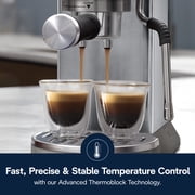 De’Longhi Dedica Duo Espresso Machine, Compact Size with Built in Frother for Latte Art, Brew Espresso, Cold Brew, Lattes & More, Stainless Steel