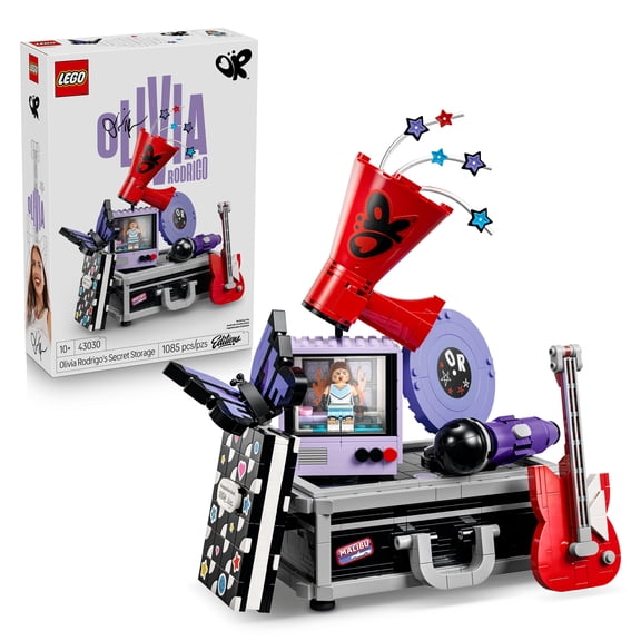 LEGO Editions Olivia Rodrigo's Secret Storage - Building Toy for Girls & Boys, Ages 10 - Room Decor for Bookshelf or Desk - Gift for Music Fans - 43030
