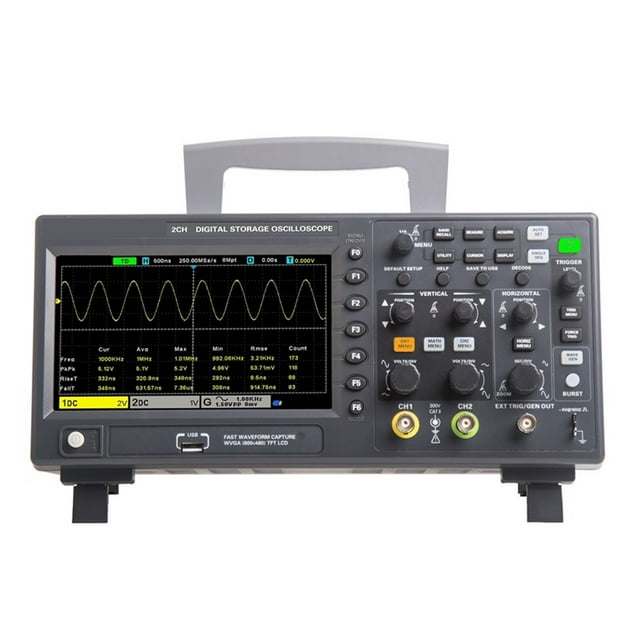 Oscilloscope Numérique 2 Canaux 100Mhz/150Mhz Stockage USB Testeur Multimètre Portable, Portable