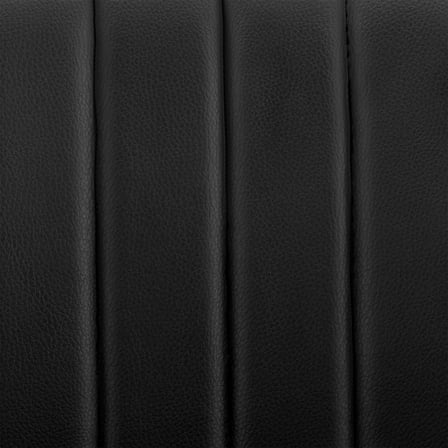 Adjustable Black Faux Leather Black Steel and Walnut Bar Stool