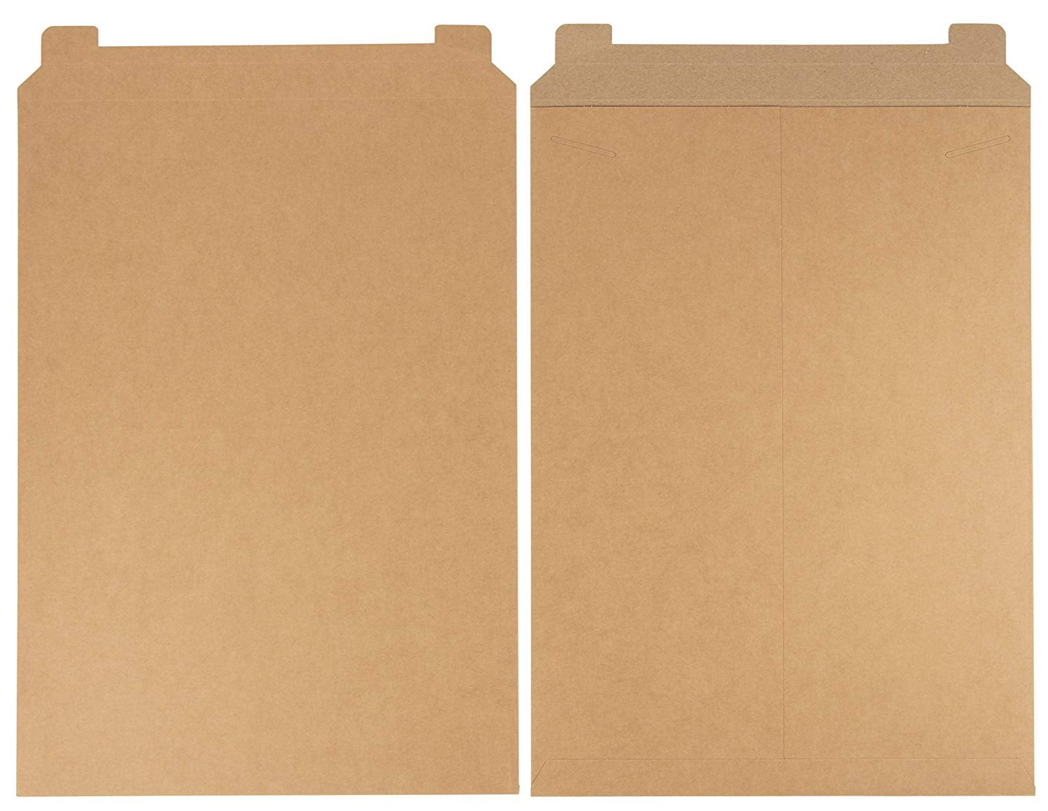 SSBM Rigid Brown Kraft Cardboard Mailers, 7" x 9" with Tear Strip Self Seal Shipping Mailing Envelopes 200 Count