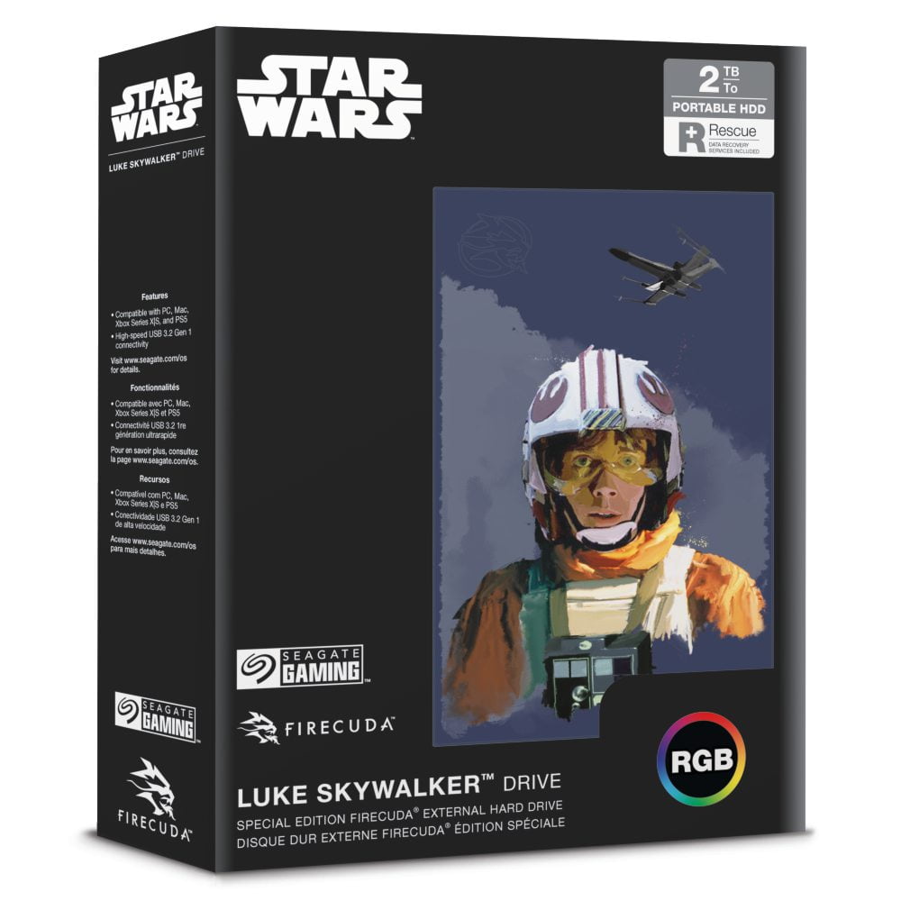 Seagate Darth Vader SE FireCuda 2TB External USB 3.2 Hard Drive
