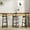 Black, variant on Bar Stools for Kitchen and Dining Room Set of 3 with Comfortable Backrest and Durable Metal Frame Design