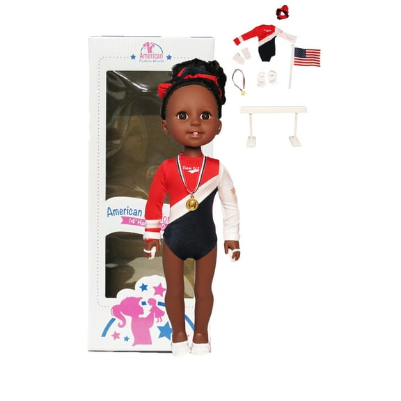 14.5in Doll USA Olympic Gold Medalist Gymnastic Complete Set | American Fashion World