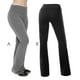 thumbnail image 3 of Pantalones de yoga Pantalones anchos de cintura alta Mujer Pantalones largos elásticos, Negro, M Vogacara AP002147-05, 3 of 5