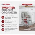 thumbnail image 6 of Rev-A-Shelf 5WB2-0922CR-1 9 x 22 In 2-Tier Wire Pullout Cabinet Drawer Basket, 6 of 15