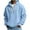 1-Blue, variant on Eryao Oversized Hooded Sweatshirt Men Waffle Long Sleeve Pullover Hoodies Soft lIGHTWEIGHT Athletic Drawstring Hoodie with Pocket,Brown,XL